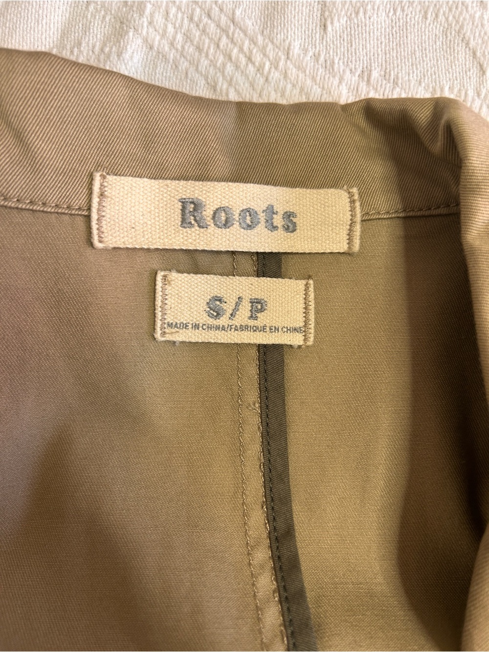 Roots Mens Size Small Cotton Khaki Tan Cotton Blazer Safari Jungle Academia - Picture 6 of 12